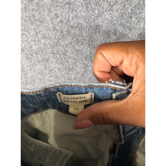Madewell Jeans Women 24 Blue Medium Wash The PErfect Vintage Distressed Denim - Picture 8 of 10